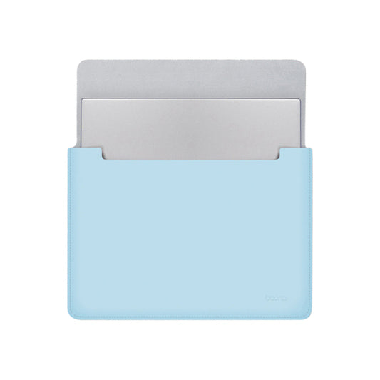 Uniqkart for 15 / 15.6-inch Laptop Protective Case Waterproof PU Leather Notebook Sleeve Carrying Bag - Sky Blue