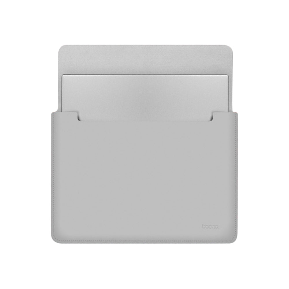 Uniqkart for 15 / 15.6-inch Laptop Protective Case Waterproof PU Leather Notebook Sleeve Carrying Bag - Grey