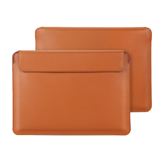 SS07 Laptop Sleeve for Microsoft Surface Go 1 / 2 / 3, Cowhide Leather Case Water Resistant Notebook Computer Carrying Bag - Brown