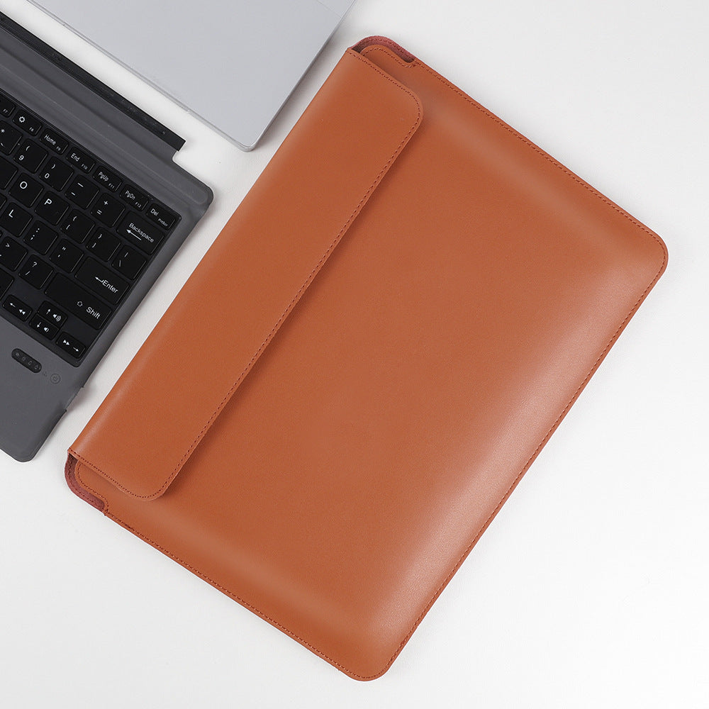 SS07 Laptop Sleeve for Microsoft Surface Pro 3 / 4 / 5 / 6 / 7 / 8 / X, Cowhide Leather Briefcase Carrying Bag Waterproof Anti-Scratch Computer Protective Skin - Brown