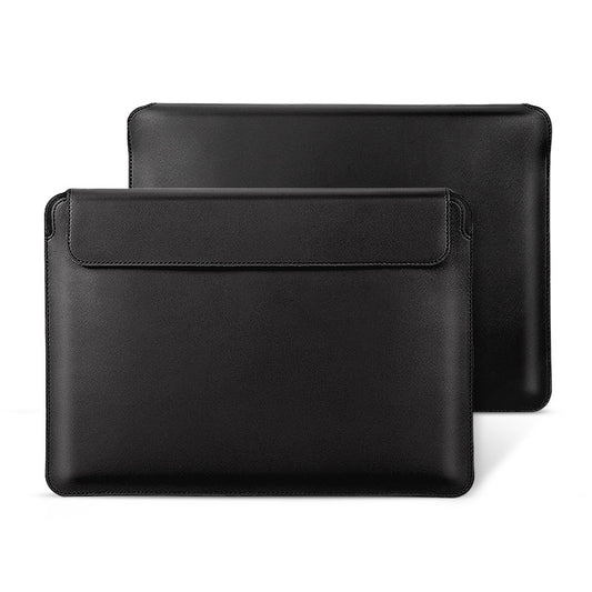 SS07 Laptop Sleeve for Microsoft Surface Pro 3 / 4 / 5 / 6 / 7 / 8 / X, Cowhide Leather Briefcase Carrying Bag Waterproof Anti-Scratch Computer Protective Skin - Black