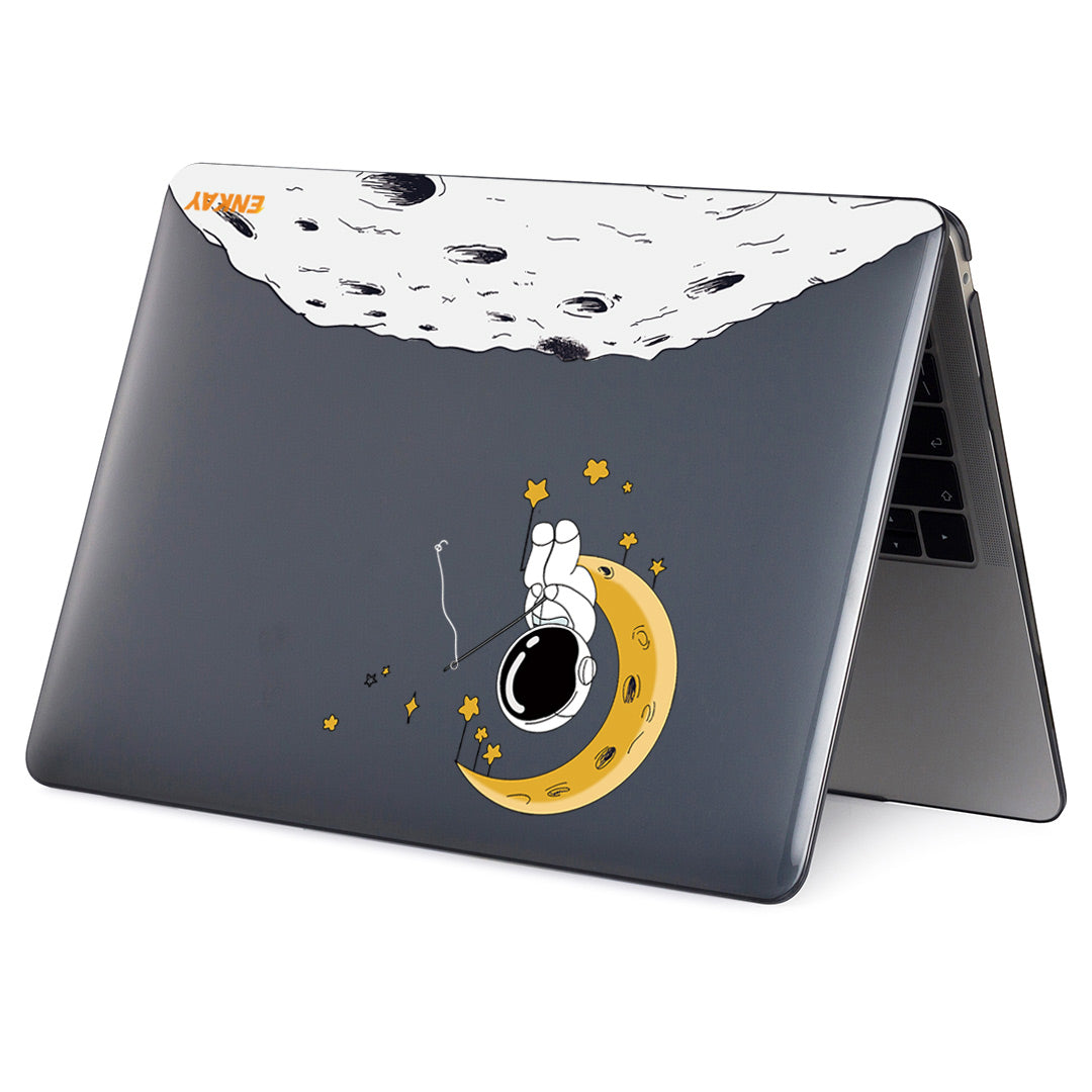 for MacBook Pro 16 inch (2019) A2141 (EU Version) Laptop Cover Astronaut Pattern Hard Protective Case with Slim TPU Keyboard Film + Anti-dust Plugs - Astronaut No.3