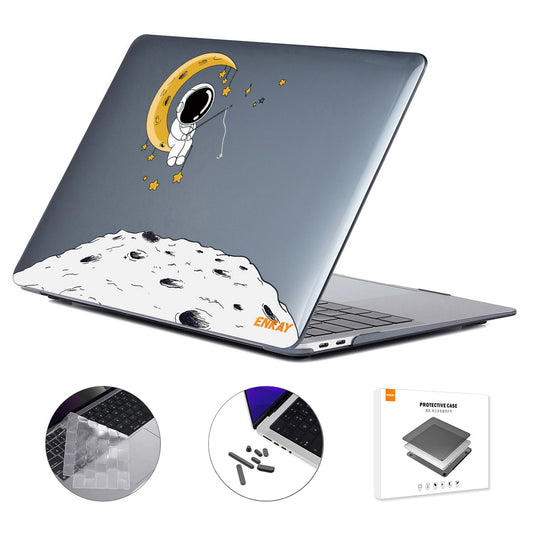 Shockproof Case for MacBook Pro 16 inch (2021) A2485 (US Version) Astronaut Pattern Hard Laptop Case with TPU Keyboard Film + Anti-dust Plugs - Astronaut No.3