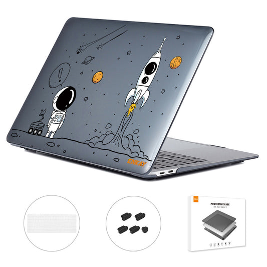 Protective Case for MacBook Pro 15 inch (2016) A1707 / A1990 (US Version) Astronaut Pattern Anti-Drop Case with TPU Keyboard Film + Dust-Proof Plugs - Astronaut No.1