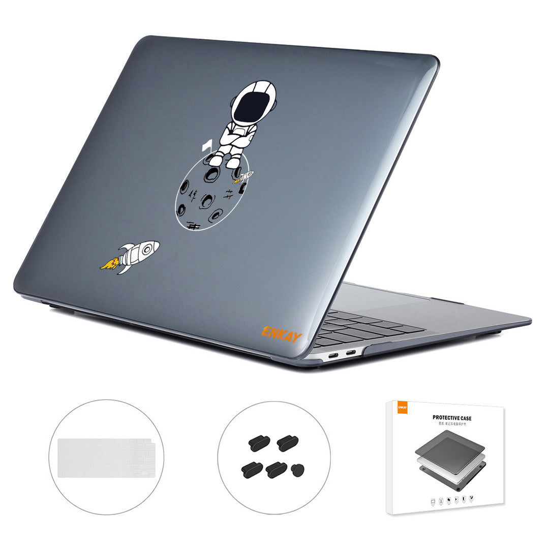 For MacBook Air 13 inch (2020) A2179 / A2337 (US) Astronaut Pattern Anti-Scratch Laptop Case with TPU Keyboard Cover + Dust-Proof Plugs - Astronaut No.4