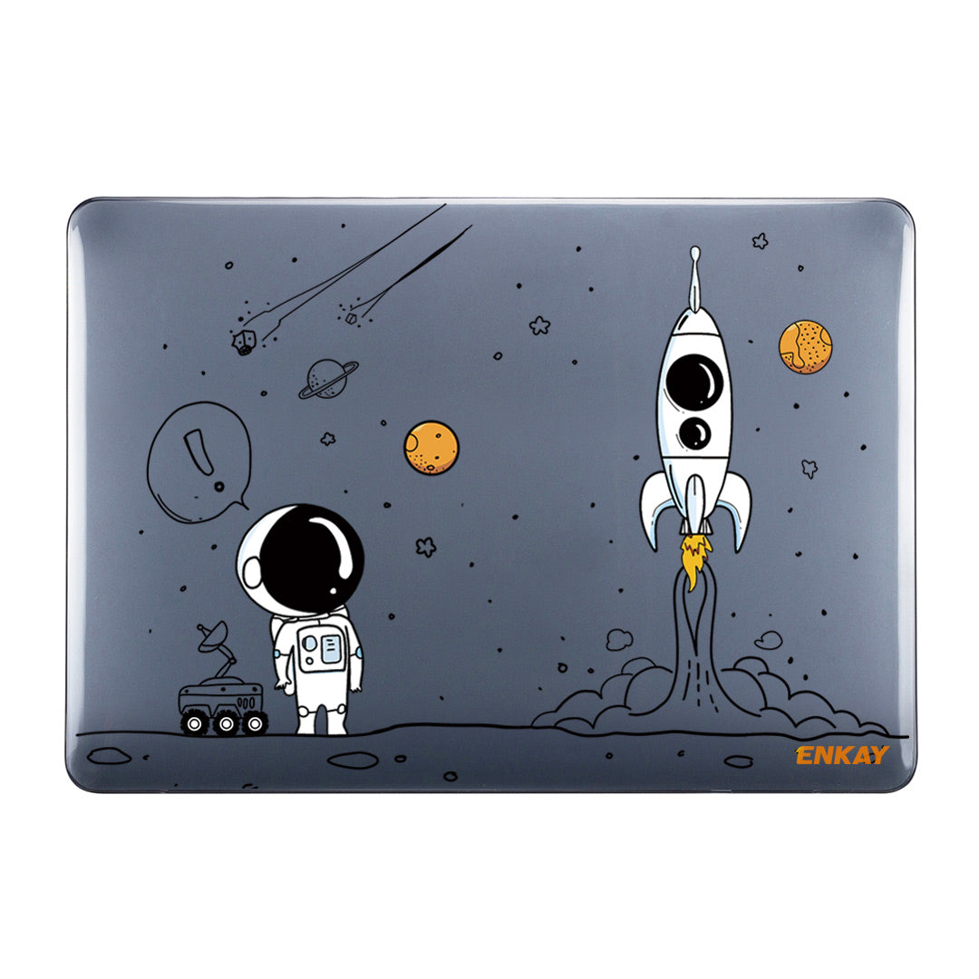 For MacBook Air 13 inch (2020) A2179 / A2337 (US) Astronaut Pattern Anti-Scratch Laptop Case with TPU Keyboard Cover + Dust-Proof Plugs - Astronaut No.1