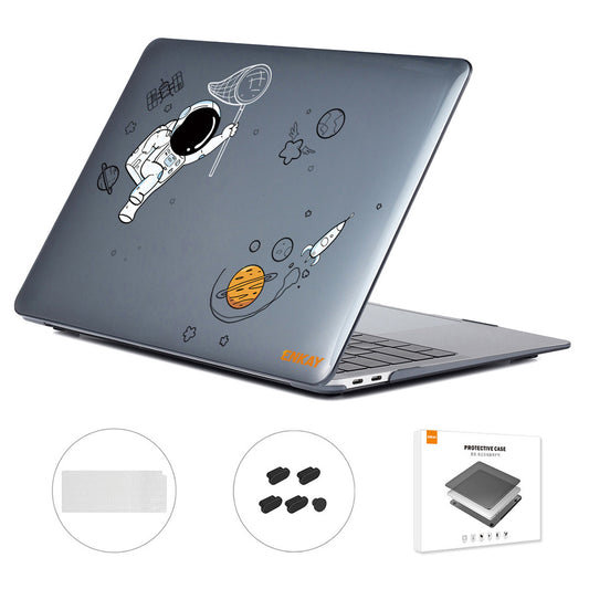 For MacBook Air 13 inch (2020) A2179 / A2337 (US) Astronaut Pattern Anti-Scratch Laptop Case with TPU Keyboard Cover + Dust-Proof Plugs - Astronaut No.2