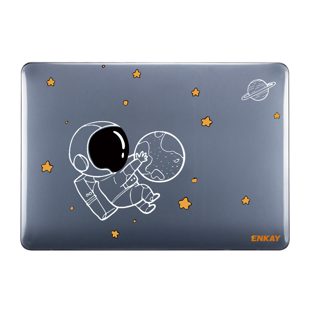 For MacBook Pro 13 inch (2020) A2251 / A2289 / A2338 (US Version) Protective Cover Astronaut Pattern Anti-Scratch Laptop Case with TPU Keyboard Film + Dust-Proof Plugs - Astronaut No.5