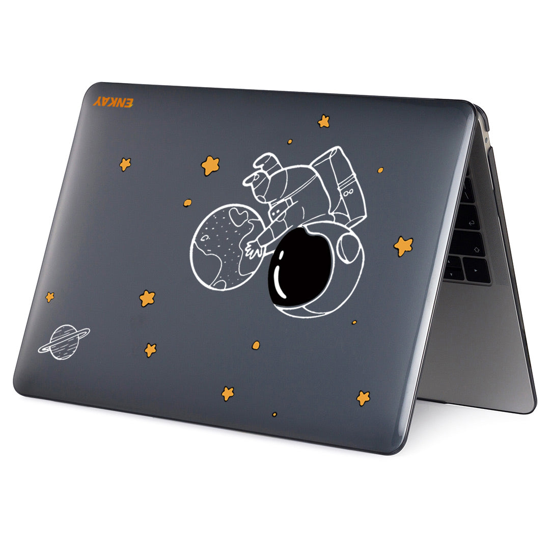 For MacBook Pro 13 inch (2020) A2251 / A2289 / A2338 (US Version) Protective Cover Astronaut Pattern Anti-Scratch Laptop Case with TPU Keyboard Film + Dust-Proof Plugs - Astronaut No.5