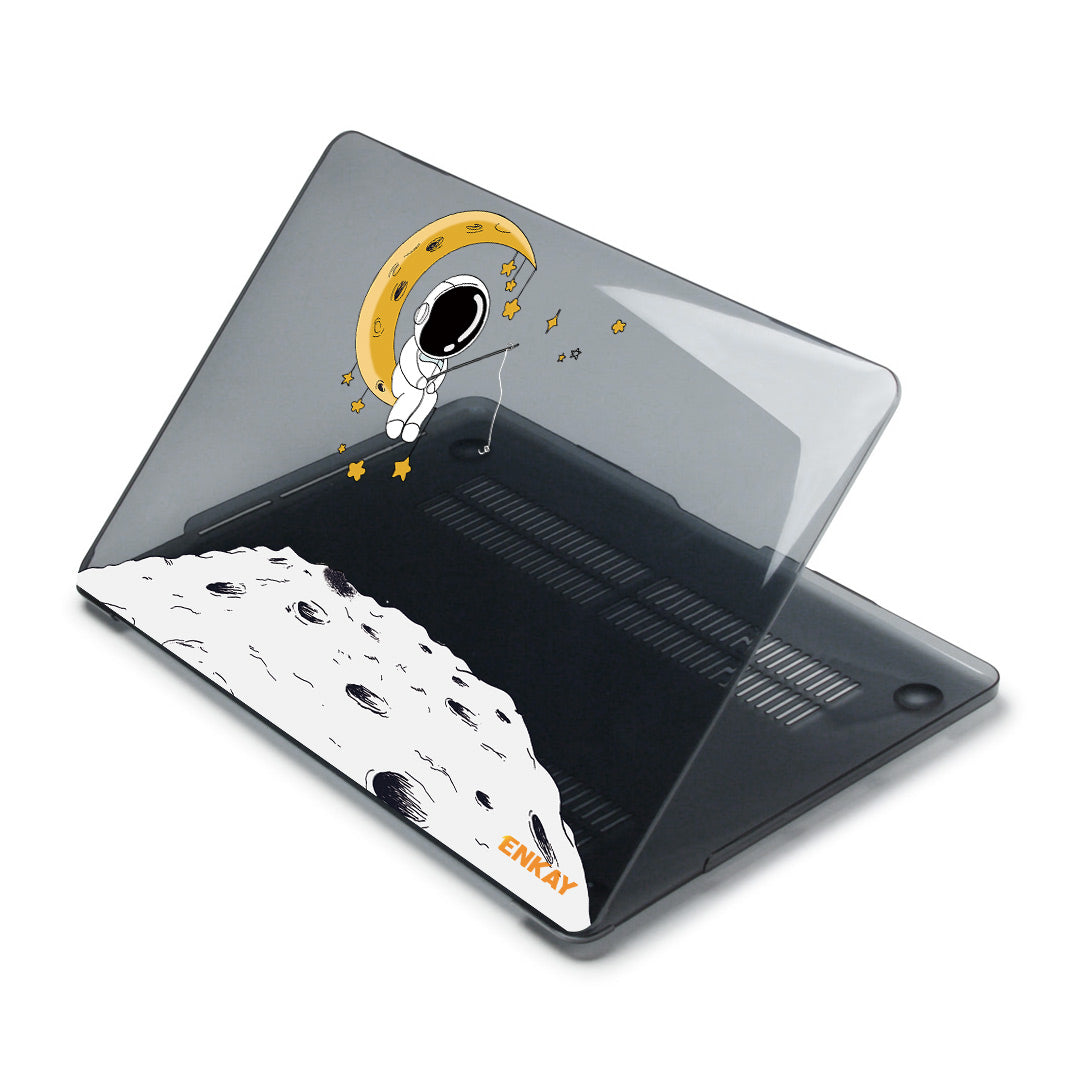 Shockproof Case for MacBook Pro 14 inch (2021) A2442 (US Version) Astronaut Pattern Anti-Drop Laptop Case with TPU Keyboard Cover + Dust-Proof Plugs - Astronaut No.3