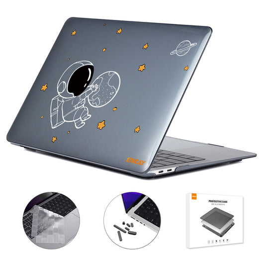 Shockproof Case for MacBook Pro 14 inch (2021) A2442 (US Version) Astronaut Pattern Anti-Drop Laptop Case with TPU Keyboard Cover + Dust-Proof Plugs - Astronaut No.5