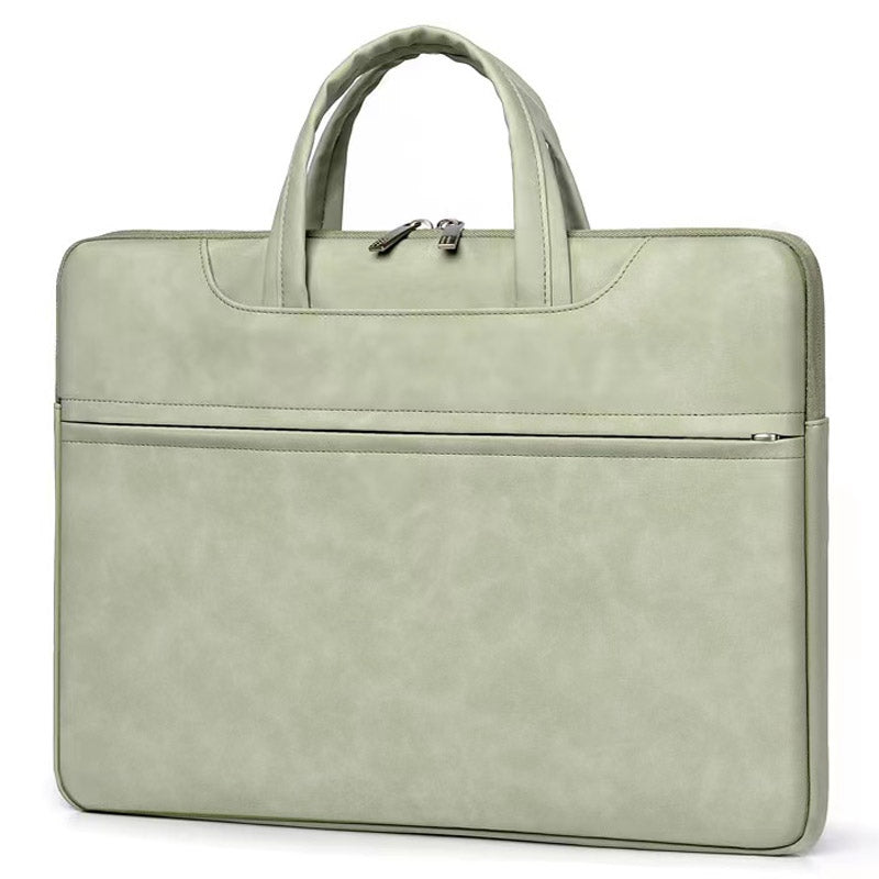 Copton 031 Series 15.6 Inch Notebook Computer Handbag  Anti-scratch Matte Surface Protection Sleeve Zipper Laptop Bag - Light Green