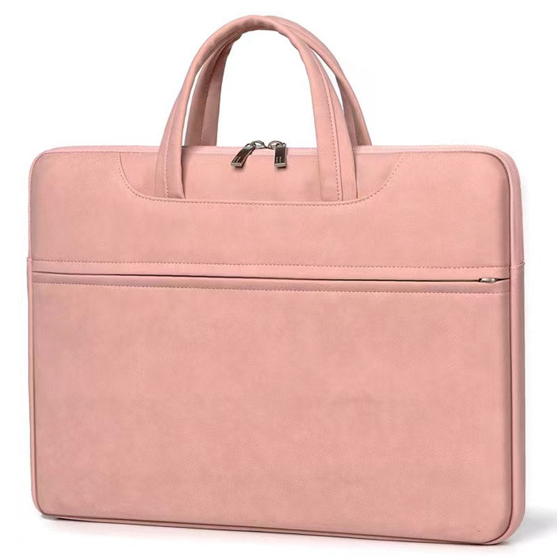 Copton 031 Series 15.6 Inch Notebook Computer Handbag  Anti-scratch Matte Surface Protection Sleeve Zipper Laptop Bag - Pink