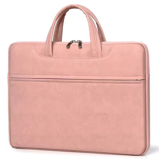 Copton 031 Series 15.6 Inch Notebook Computer Handbag  Anti-scratch Matte Surface Protection Sleeve Zipper Laptop Bag - Pink