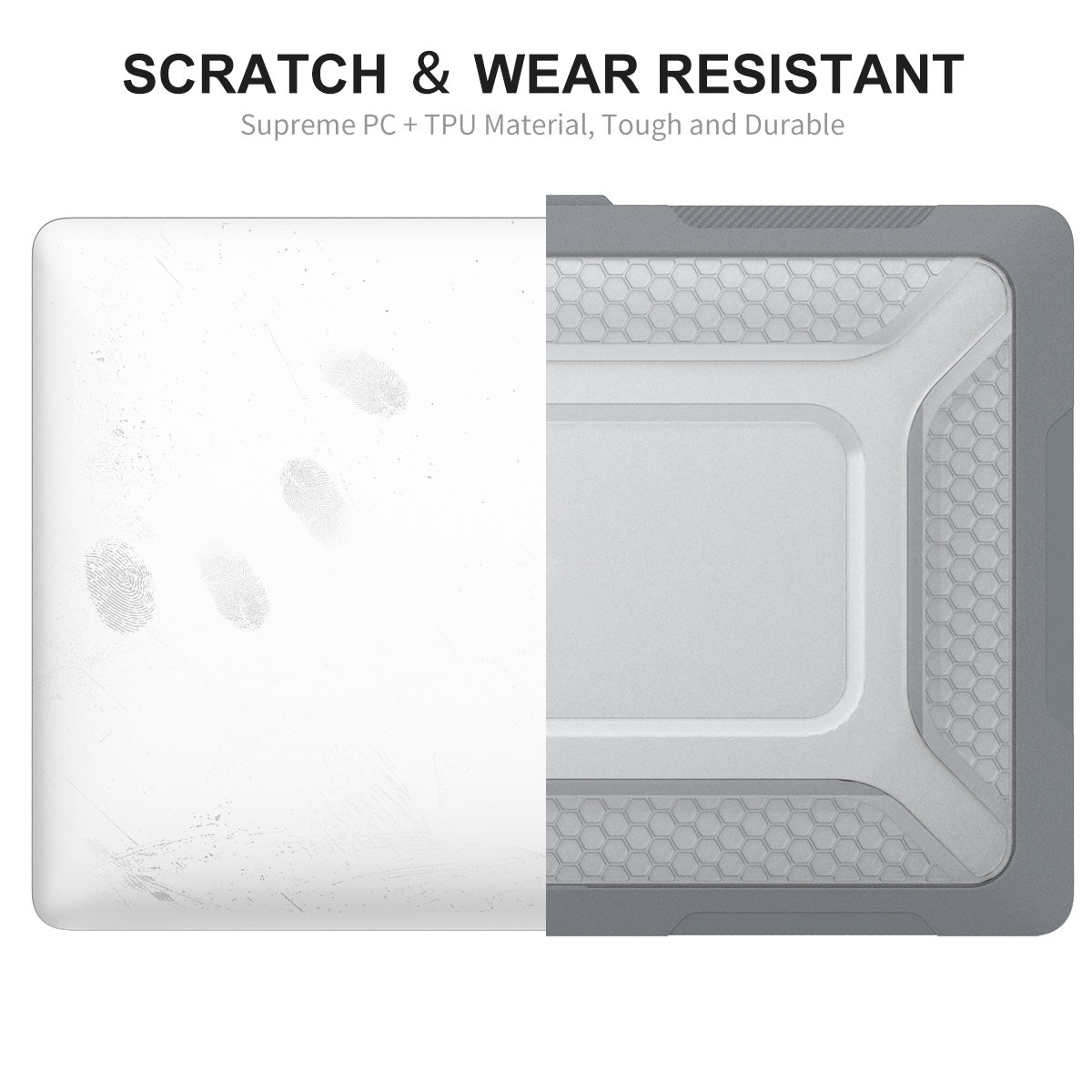 for MacBook Pro 16 inch (2019) A2141 (EU Version) Hard PC Shock-Absorbing Cover Kickstand Protective Laptop Case Shell with TPU Keyboard Film + Anti-Dust Plugs - Khaki