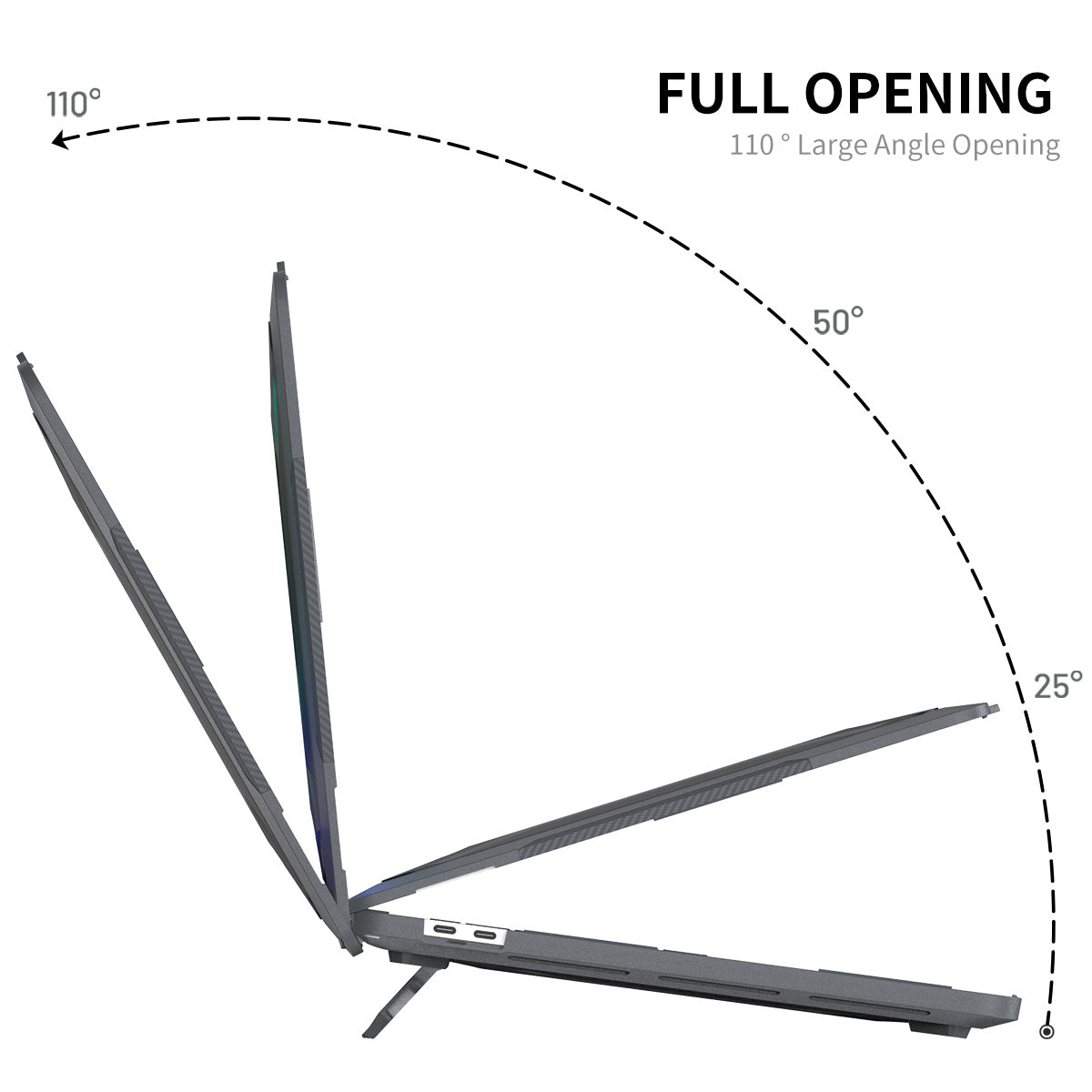 3-in-1 Anti-Scratch Kickstand Cover for MacBook Pro 16 inch (2019) A2141 (US Version), Hard PC Laptop Shell with TPU Keyboard Film + Anti-Dust Plugs - Grey