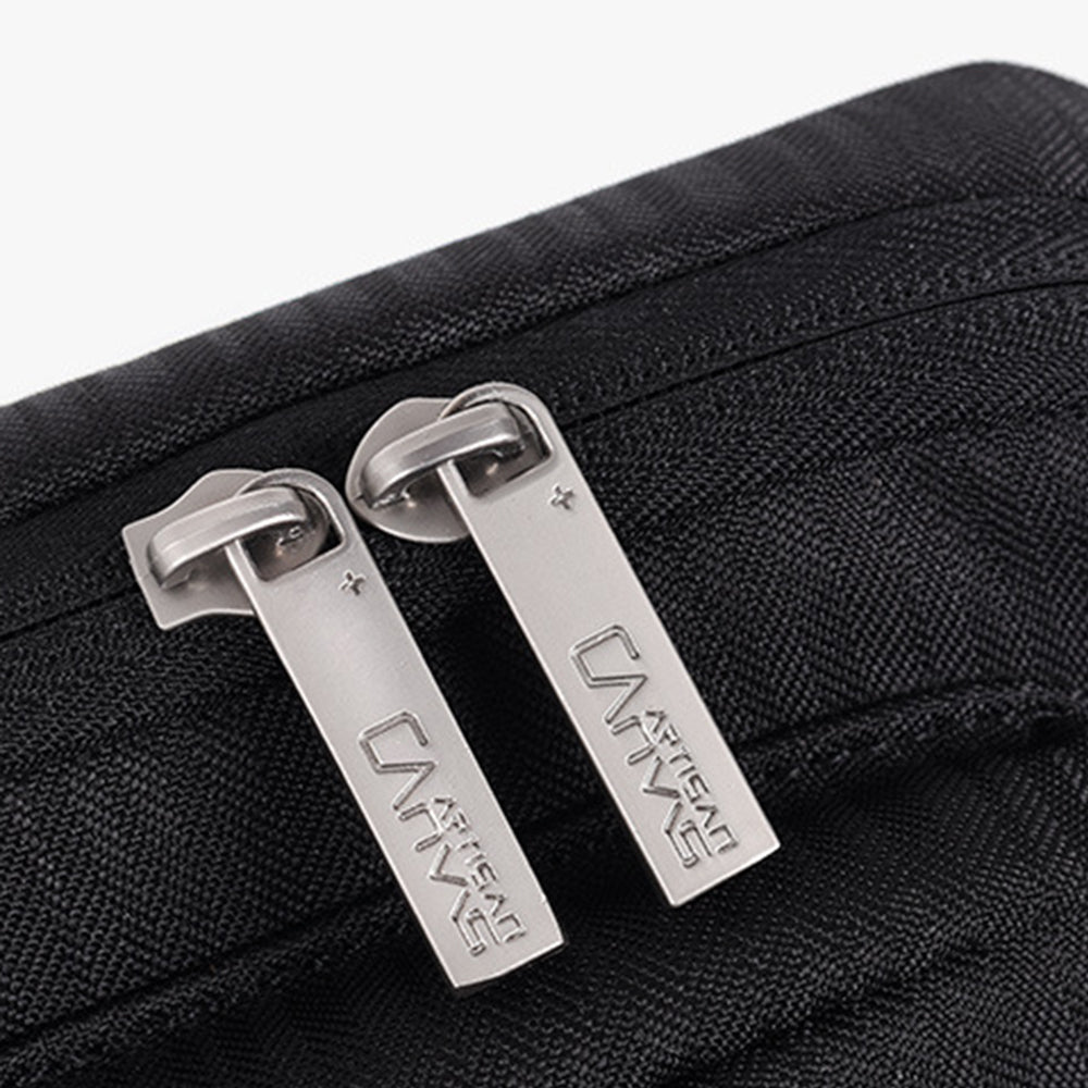 Splashproof Sleeve Bag for 13 inch Laptops Portable Slim Case with 2 Pouches / Handle Strap Notebook Anti-Scratch Carry Case - Black