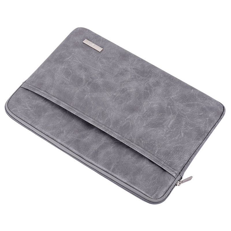 Canvasartisan  L38-06 Portable Carrying Case for 14 inch Notebook PU Leather Sleeve Bag Anti-Drop Laptop Slim Bag - Khaki
