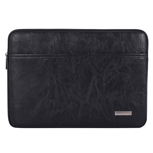 Canvasartisan  L38-06 Portable Carrying Case for 14 inch Notebook PU Leather Sleeve Bag Anti-Drop Laptop Slim Bag - Black