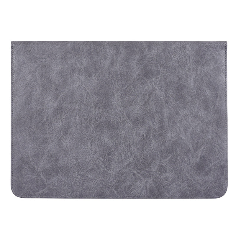 Canvasartisan EL38-03 Shockproof Case for 14 inch Laptops Envelope Carrying Bag Portable PU Leather Bag - Khaki