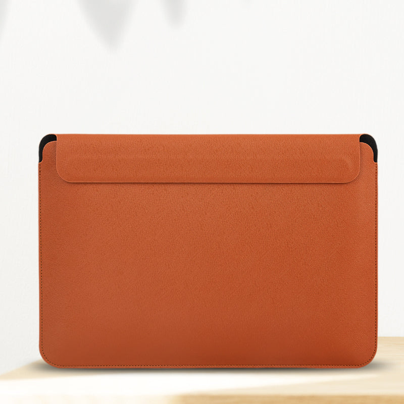 For MacBook Pro 14 inch (2021) Ultra-thin Microfiber Leather Sleeve Bag Waterproof Anti-scratch Laptop Storage Bag - Brown