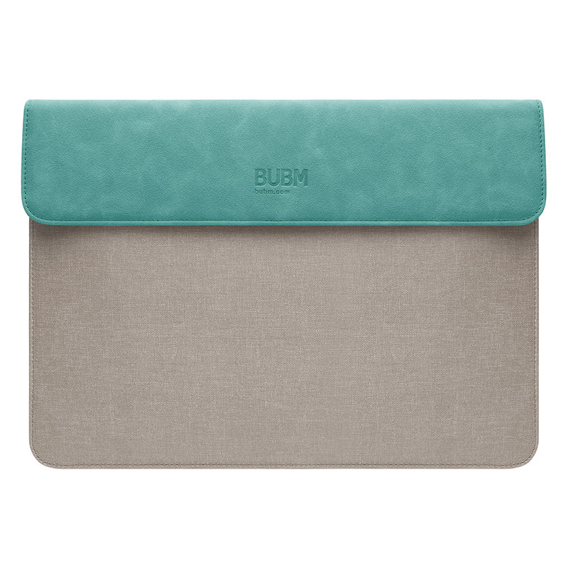 Bubm NDB-GB 13-inch Ultra Thin Waterproof Notebook Carrying Case Magnetic Flap Laptop Sleeve - Peacock Blue