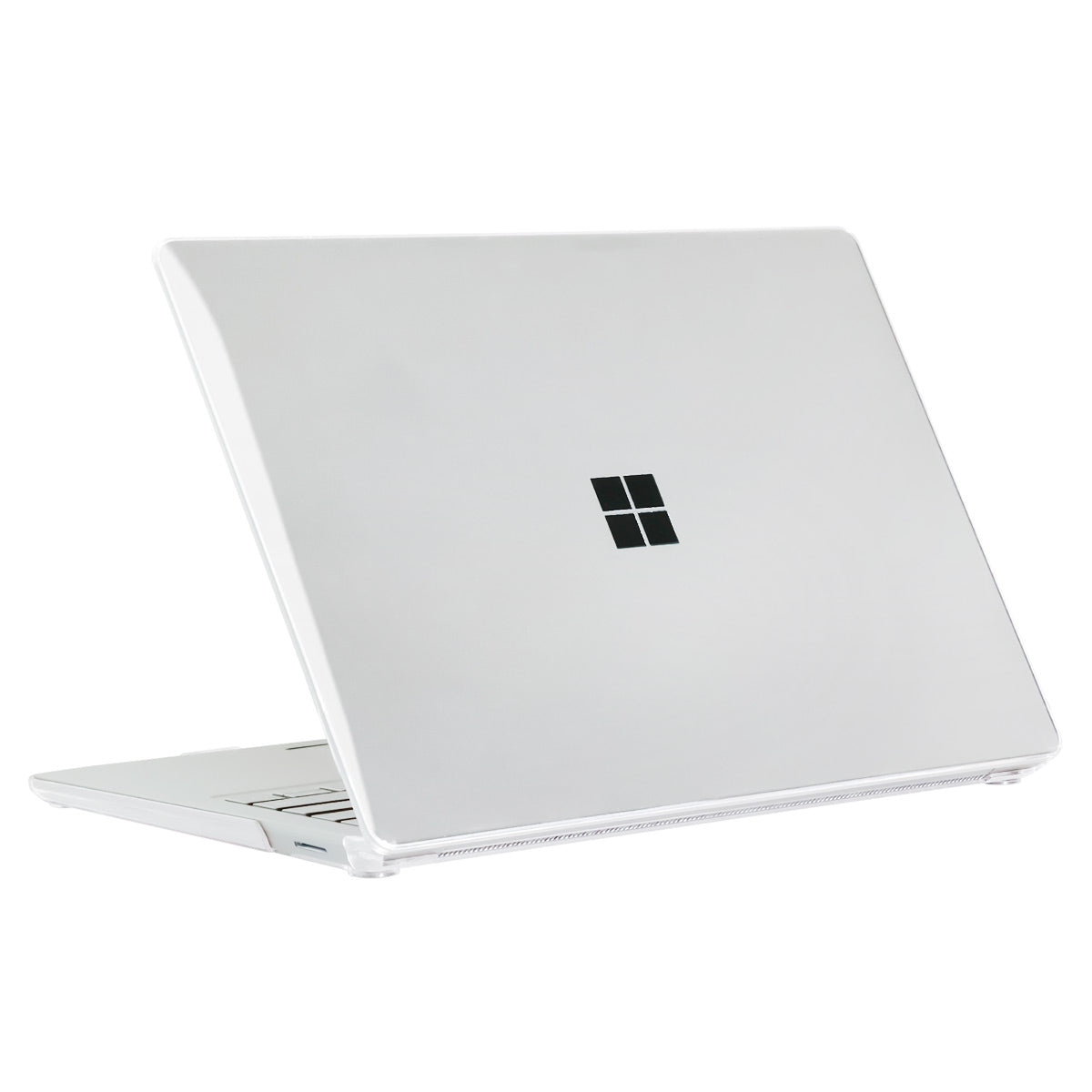 PC Laptop Case for Microsoft Surface Laptop 3 / 4 / 5 13.5 (1769 / 1867 / 1958 / 1950) Anti-drop Notebook Cover Metal Keyboard Version - Transparent