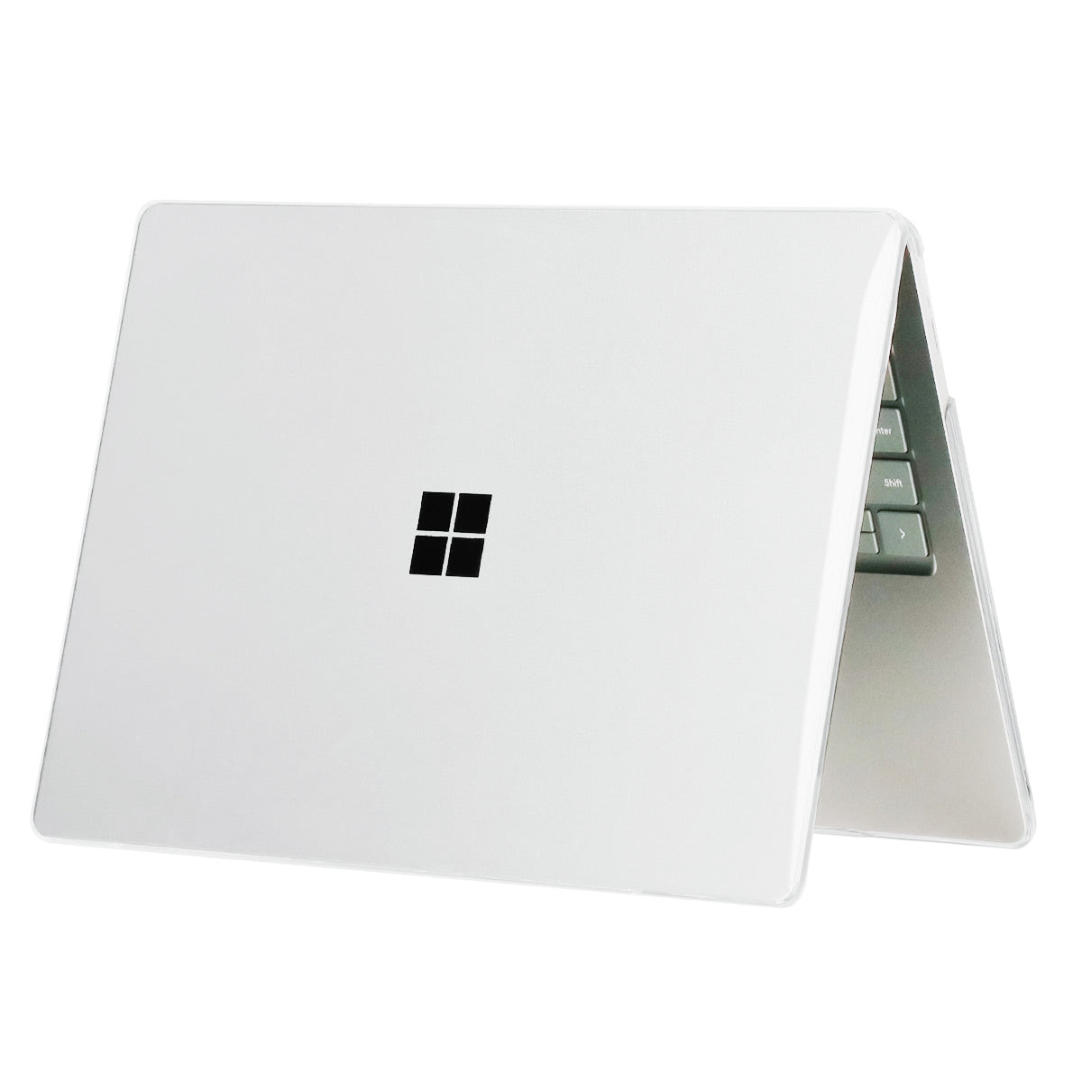 PC Laptop Case for Microsoft Surface Laptop 3 / 4 / 5 13.5 (1769 / 1867 / 1958 / 1950) Anti-drop Notebook Cover Metal Keyboard Version - Transparent