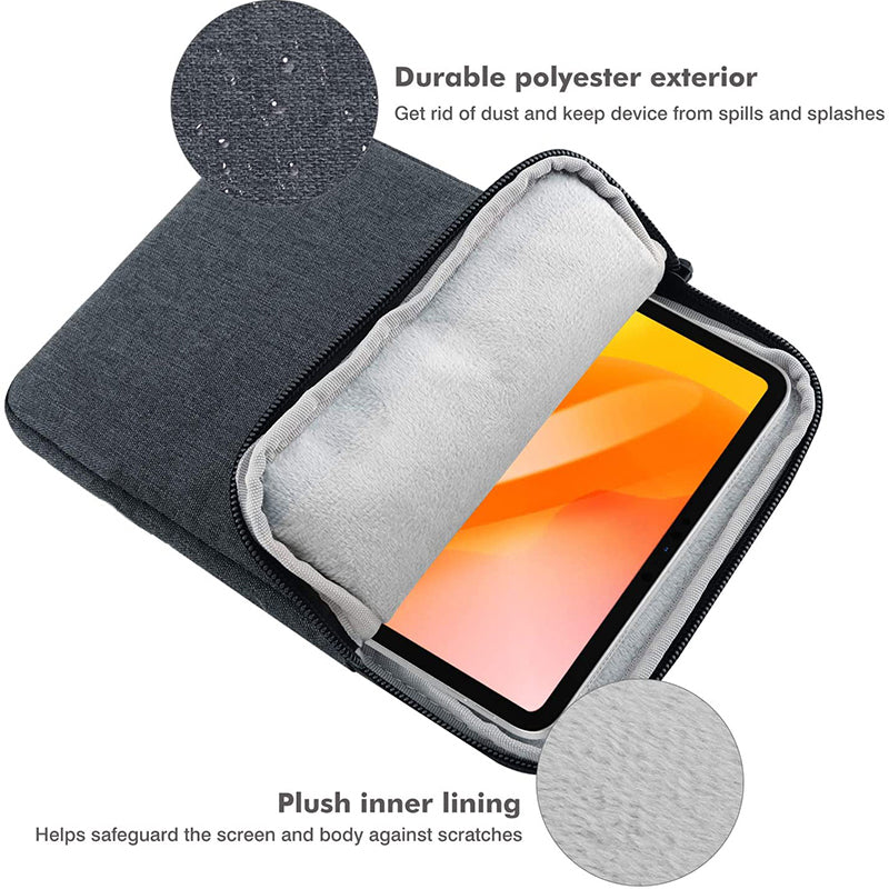 Uniqkart 8.4-Inch Tablet Carrying Pouch Slim Anti-Scratch E-Book Protection Sleeve Bag for iPad Amazon Kindle - Dark Grey