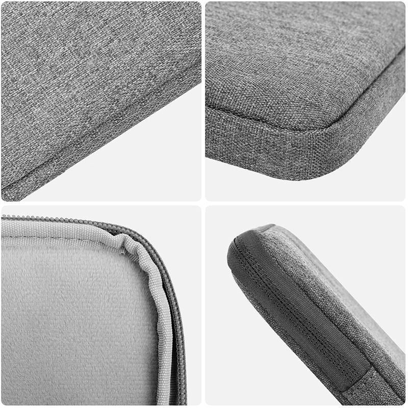 Uniqkart 12-Inch Laptop Storage Bag Carrying Pouch Anti-Scratch Notebook Computer Protection Sleeve - Light Grey