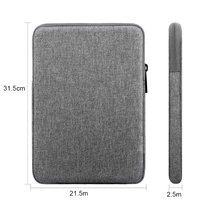Uniqkart 12-Inch Laptop Storage Bag Carrying Pouch Anti-Scratch Notebook Computer Protection Sleeve - Light Grey