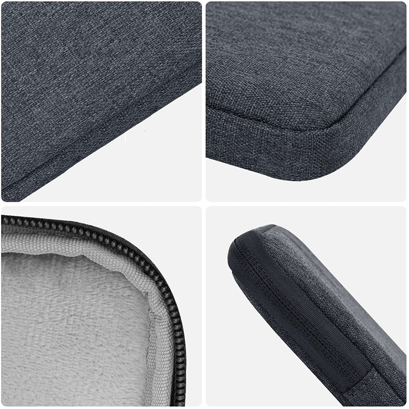 Uniqkart 12-Inch Laptop Storage Bag Carrying Pouch Anti-Scratch Notebook Computer Protection Sleeve - Dark Grey