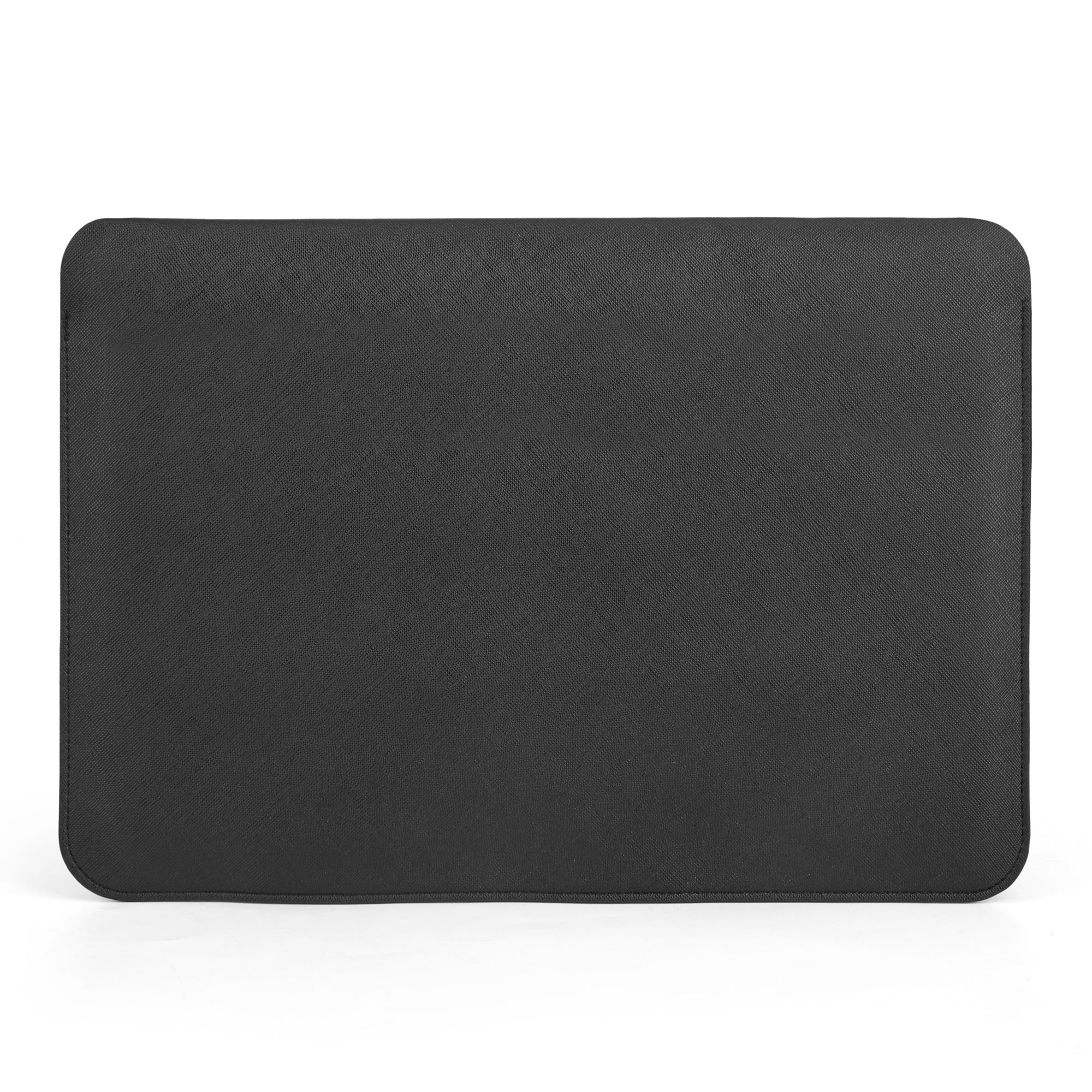 ZGA 14-Inch Laptop Case Carrying Pouch Notebook Computer Sleeve PU Leather Storage Bag Mouse Pad - Black