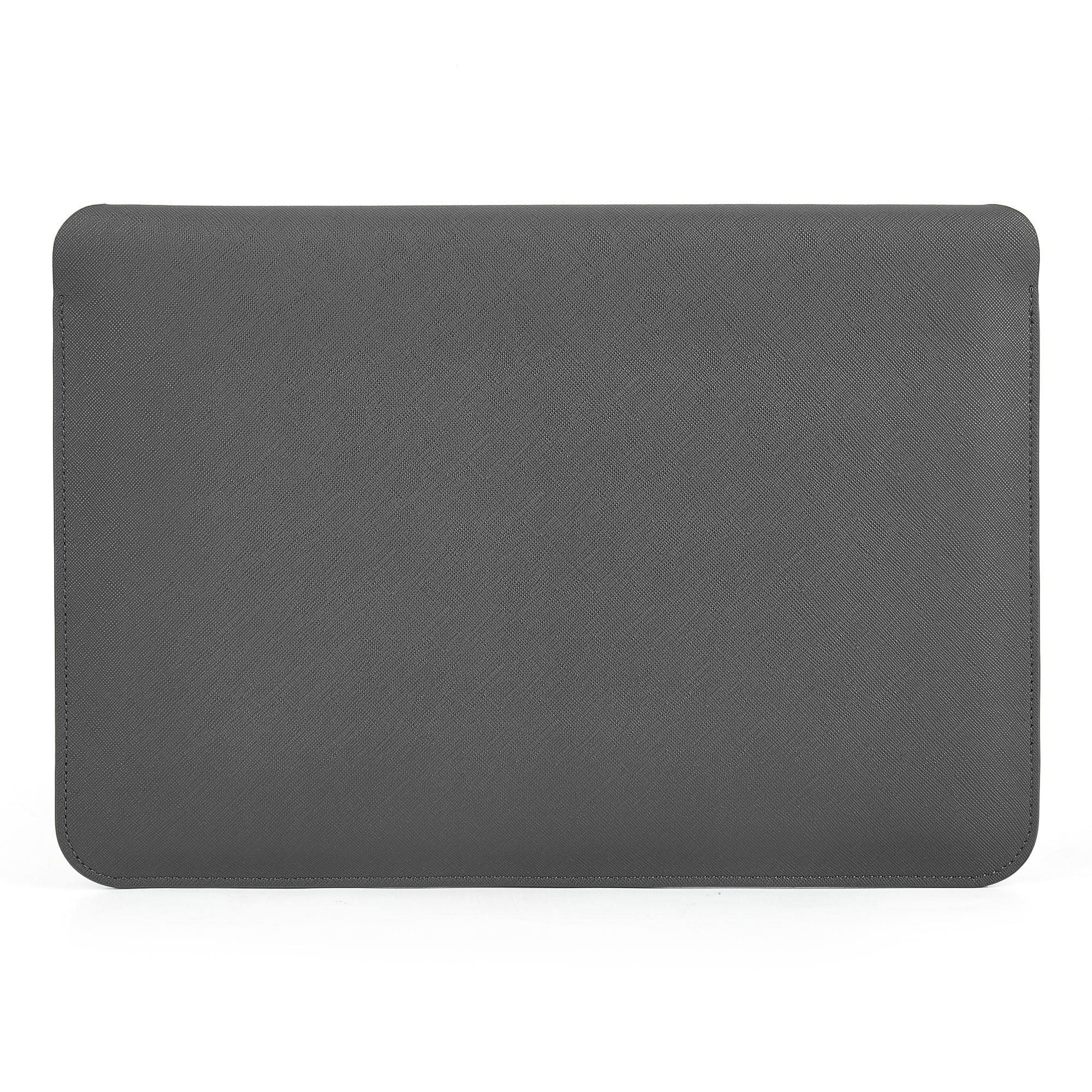 ZGA 16-Inch Notebook Computer Carrying Pouch Ultra-Thin Laptop Sleeve PU Leather Storage Bag Mouse Pad - Grey