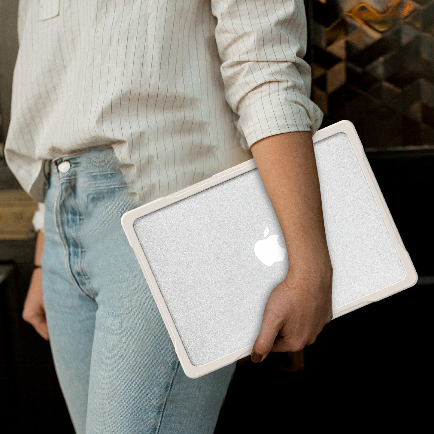 Sailor Series Laptop Case for MacBook Air 13 inch (2018) A1932 / (2020) A2179 A2337 PC+TPU Notebook Cover - Khaki