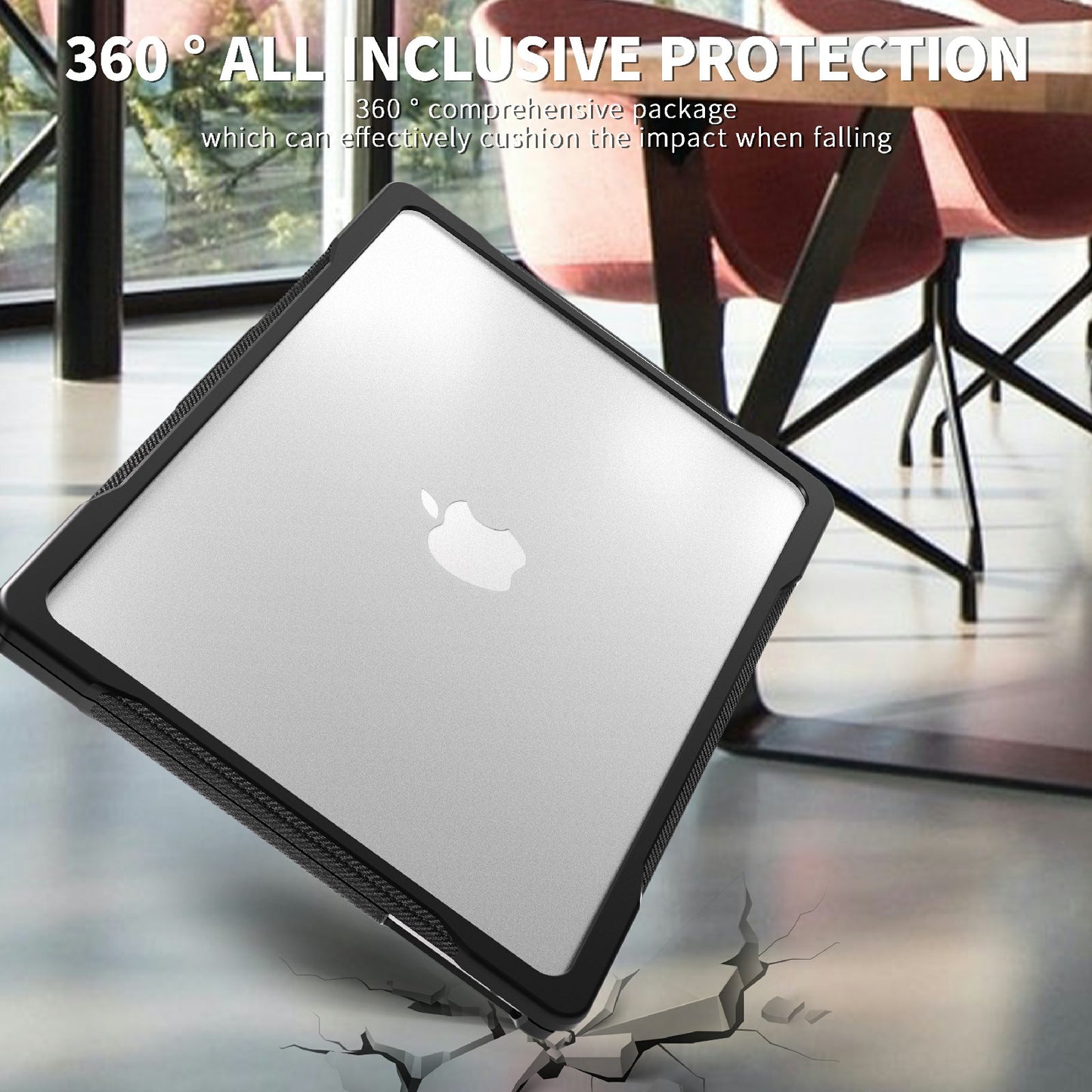 Sailor Series Laptop Case for MacBook Air 13 inch (2018) A1932 / (2020) A2179 A2337 PC+TPU Notebook Cover - Transparent