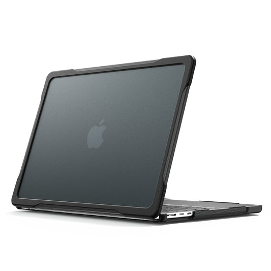 for MacBook Pro 13 inch (2016) A1706 A1708 / (2018) A1989 / (2019) A2159 / (2020) A2289 A2251 A2338 (M1 / M2) Sailor Series Laptop Case PC+TPU Cover - Transparent Black