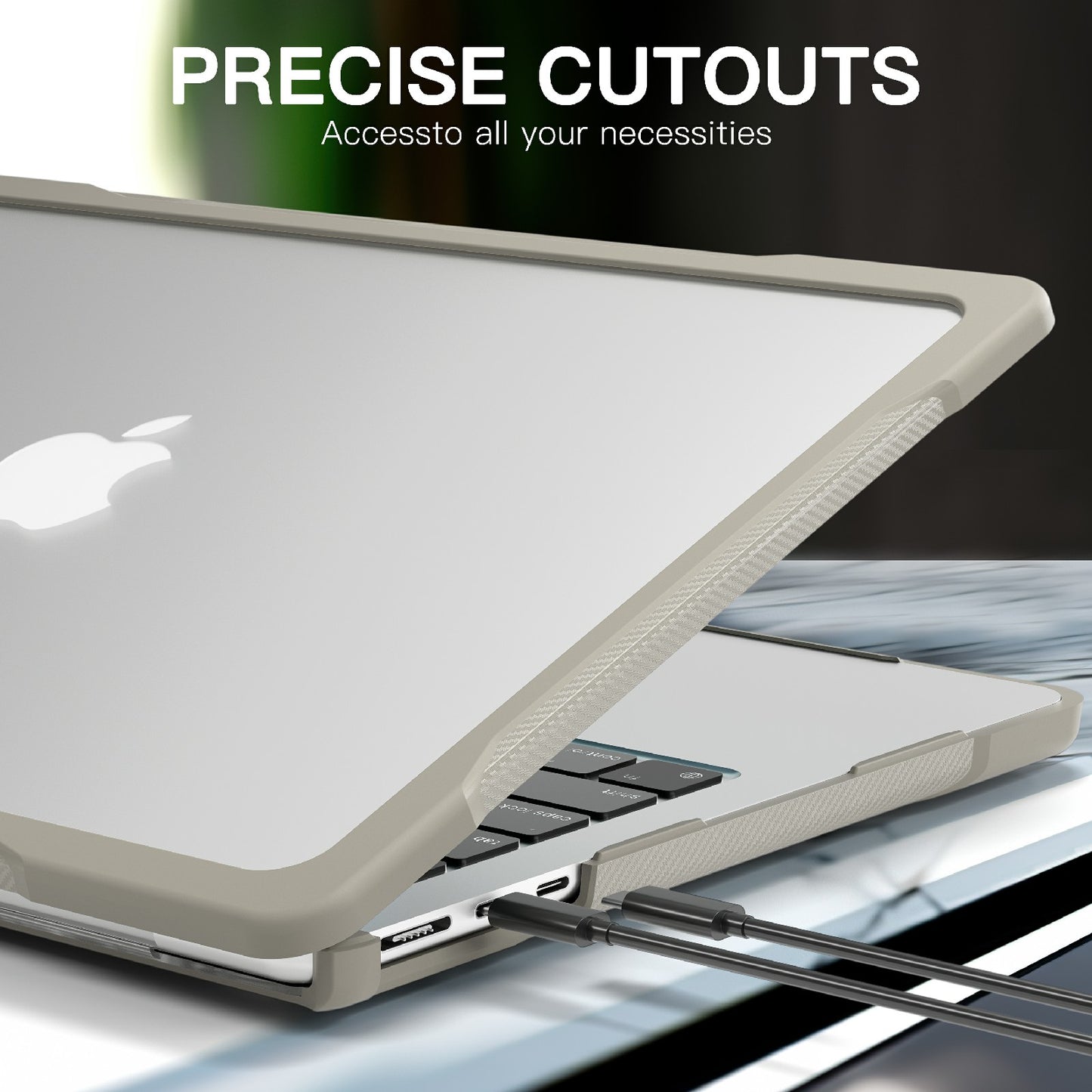 for MacBook Pro 13 inch (2016) A1706 A1708 / (2018) A1989 / (2019) A2159 / (2020) A2289 A2251 A2338 (M1 / M2) Sailor Series Laptop Case PC+TPU Cover - Khaki