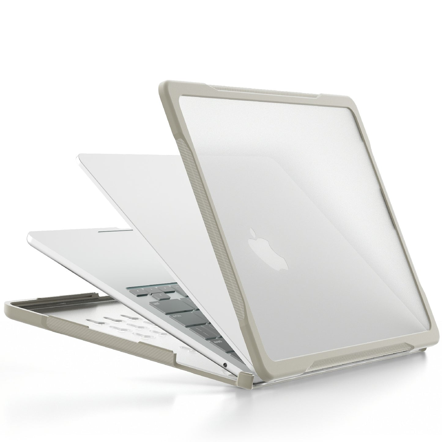 for MacBook Pro 13 inch (2016) A1706 A1708 / (2018) A1989 / (2019) A2159 / (2020) A2289 A2251 A2338 (M1 / M2) Sailor Series Laptop Case PC+TPU Cover - Khaki