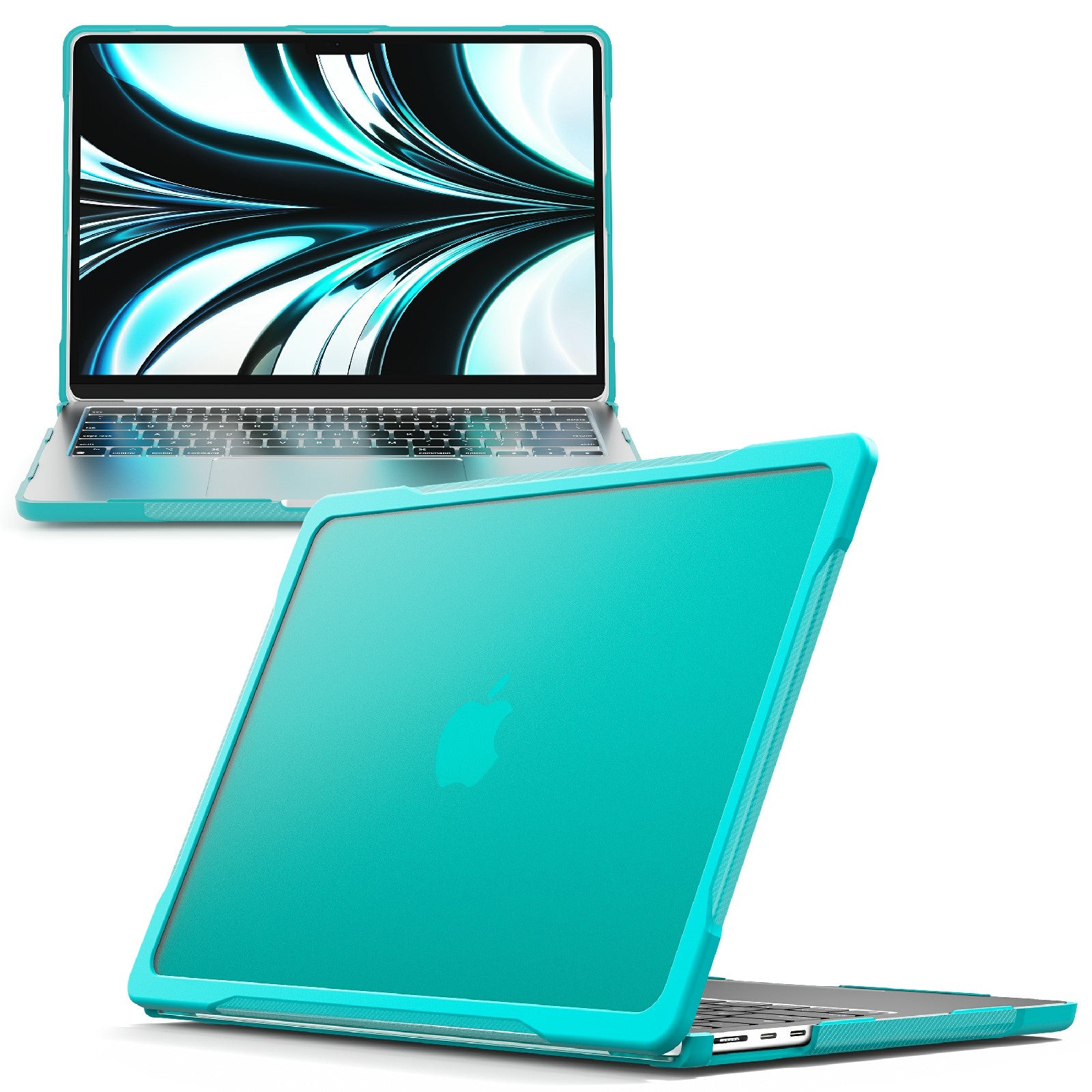 for MacBook Pro 13 inch (2016) A1706 A1708 / (2018) A1989 / (2019) A2159 / (2020) A2289 A2251 A2338 (M1 / M2) Sailor Series Laptop Case PC+TPU Cover - Baby Blue