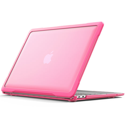 For MacBook Air 13 inch (2018) A1932  /  (2020) A2337 M1 A2179 Shockproof PC+TPU Cover Anti-Drop Laptop Case - Rose