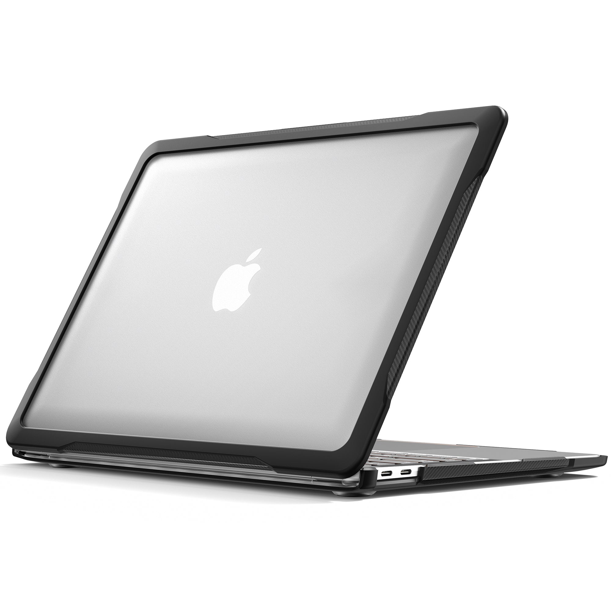 For MacBook Air 13 inch (2018) A1932  /  (2020) A2337 M1 A2179 Shockproof PC+TPU Cover Anti-Drop Laptop Case - Transparent