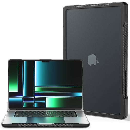 For MacBook Pro 14 inch (2021) A2442  / (2023) A2779 (M1 / M2) Sailor Series Laptop Case PC+TPU Notebook Protective Cover - Transparent Black