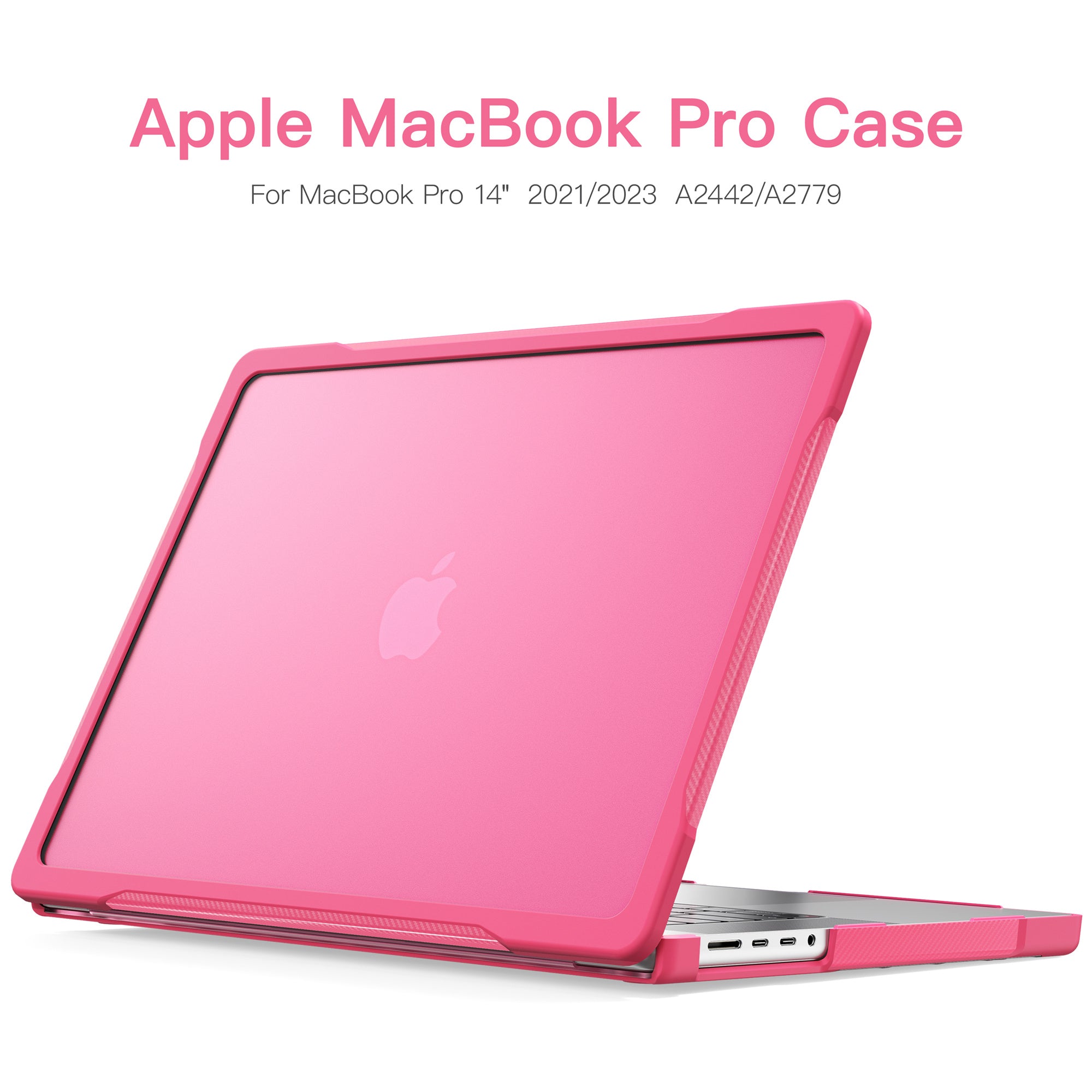 For MacBook Pro 14 inch (2021) A2442  / (2023) A2779 (M1 / M2) Sailor Series Laptop Case PC+TPU Notebook Protective Cover - Rose