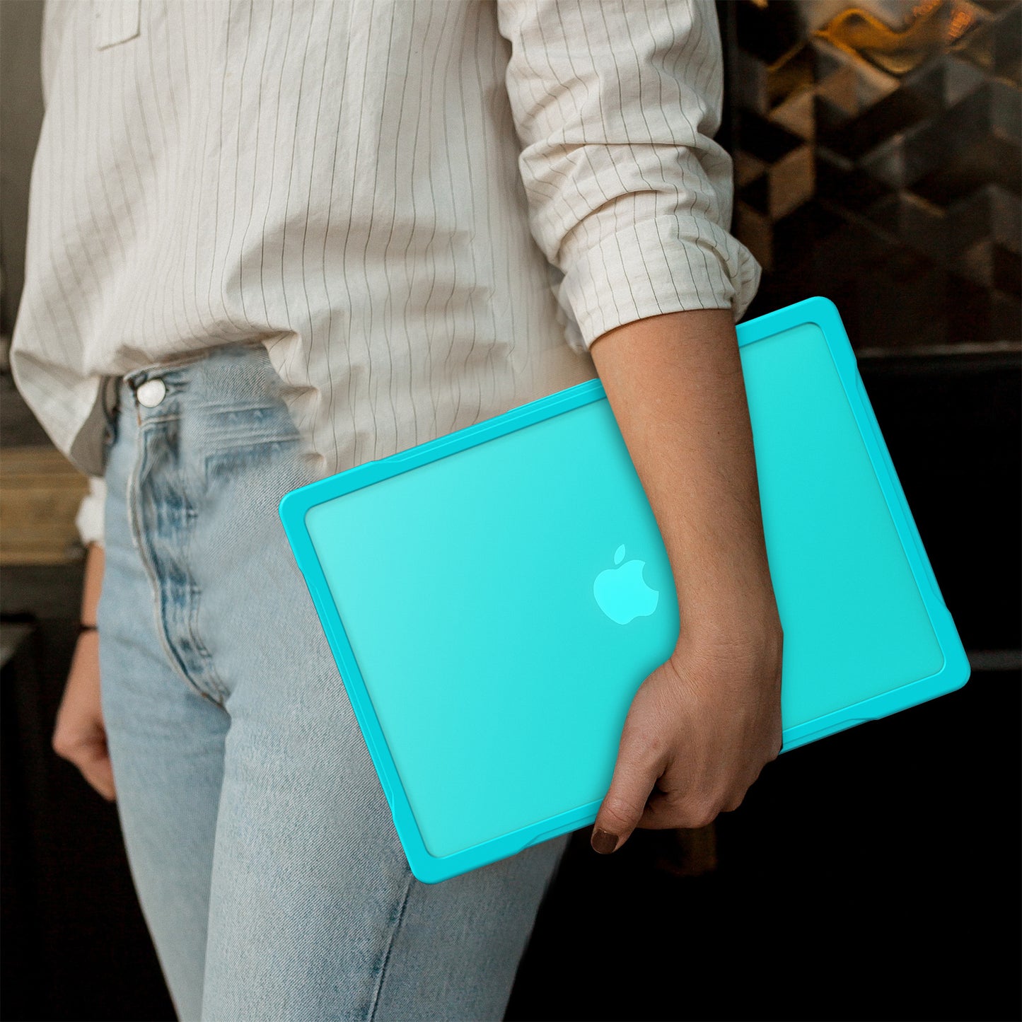 For MacBook Pro 14 inch (2021) A2442  / (2023) A2779 (M1 / M2) Sailor Series Laptop Case PC+TPU Notebook Protective Cover - Baby Blue