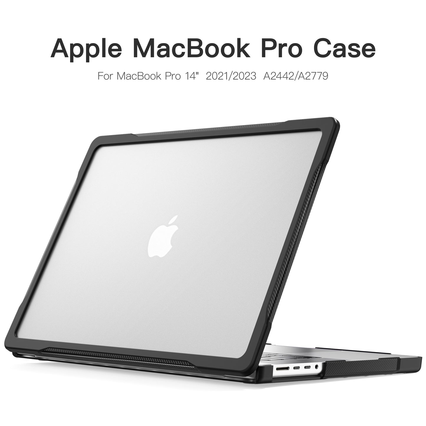 For MacBook Pro 14 inch (2021) A2442  / (2023) A2779 (M1 / M2) Sailor Series Laptop Case PC+TPU Notebook Protective Cover - Transparent