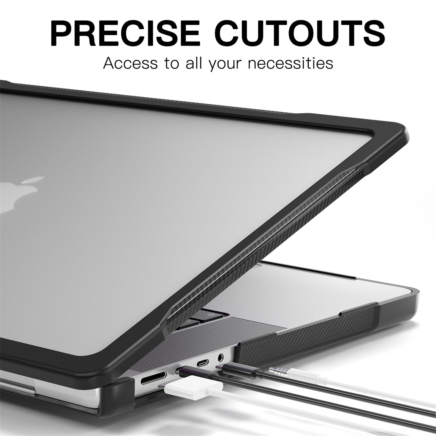For MacBook Pro 14 inch (2021) A2442  / (2023) A2779 (M1 / M2) Sailor Series Laptop Case PC+TPU Notebook Protective Cover - Transparent