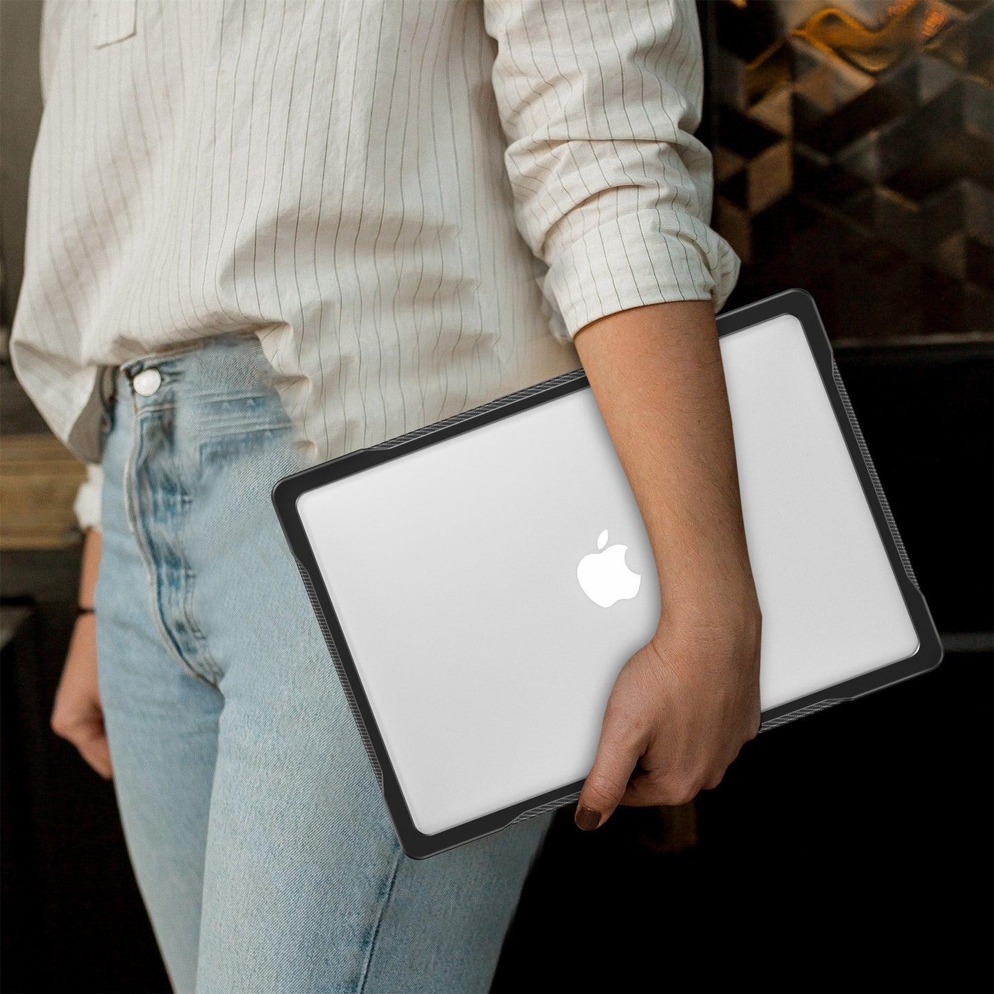 For MacBook Pro 14 inch (2021) A2442  / (2023) A2779 (M1 / M2) Sailor Series Laptop Case PC+TPU Notebook Protective Cover - Transparent