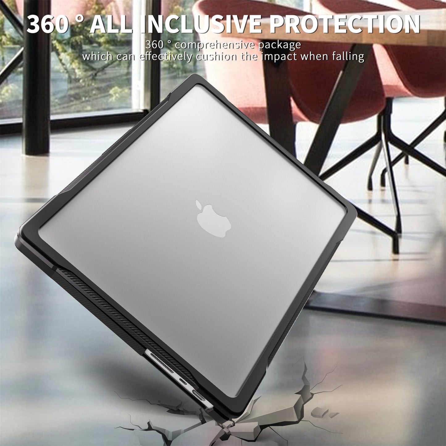 For MacBook Pro 14 inch (2021) A2442  / (2023) A2779 (M1 / M2) Sailor Series Laptop Case PC+TPU Notebook Protective Cover - Transparent