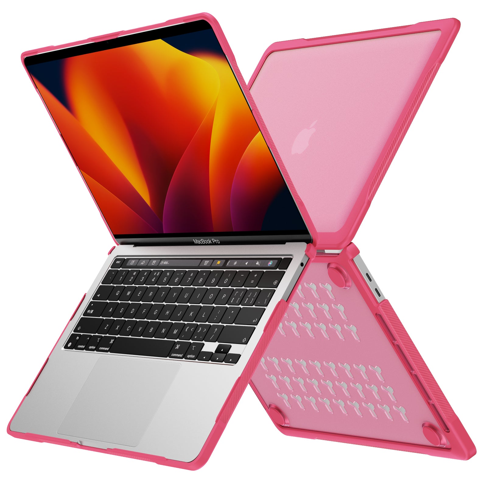 Sailor Series Laptop Case for MacBook Pro 13 inch (2016) A1706 A1708 / (2018) A1989 / (2019) A2159 / (2020) A2251 A2338 (M1 / M2) PC+TPU Shockproof Cover - Rose